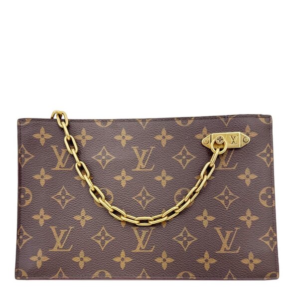 Louis Vuitton  Legacy Monogram Canvas Chain Clutch Brown - Picture 1 of 9